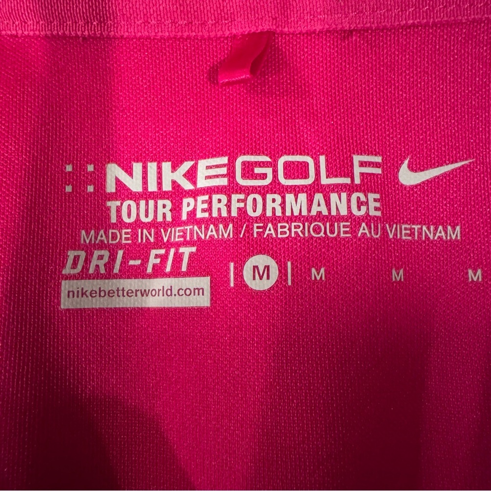 Nike Golf Tour Performance Fuchsia Sleeveless Dri Fit Polo Top M - Picture 4 of 4